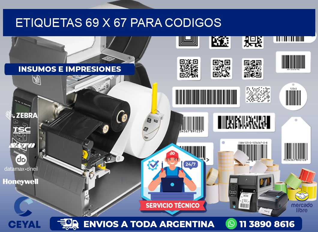 ETIQUETAS 69 x 67 PARA CODIGOS