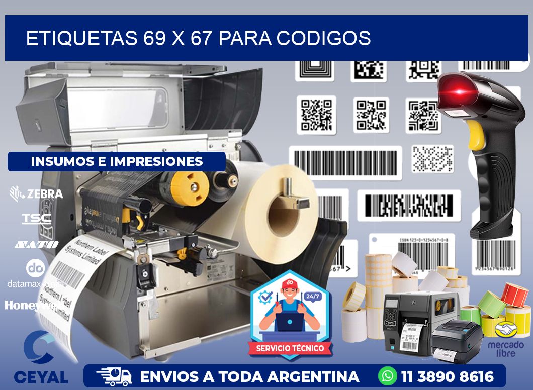 ETIQUETAS 69 x 67 PARA CODIGOS