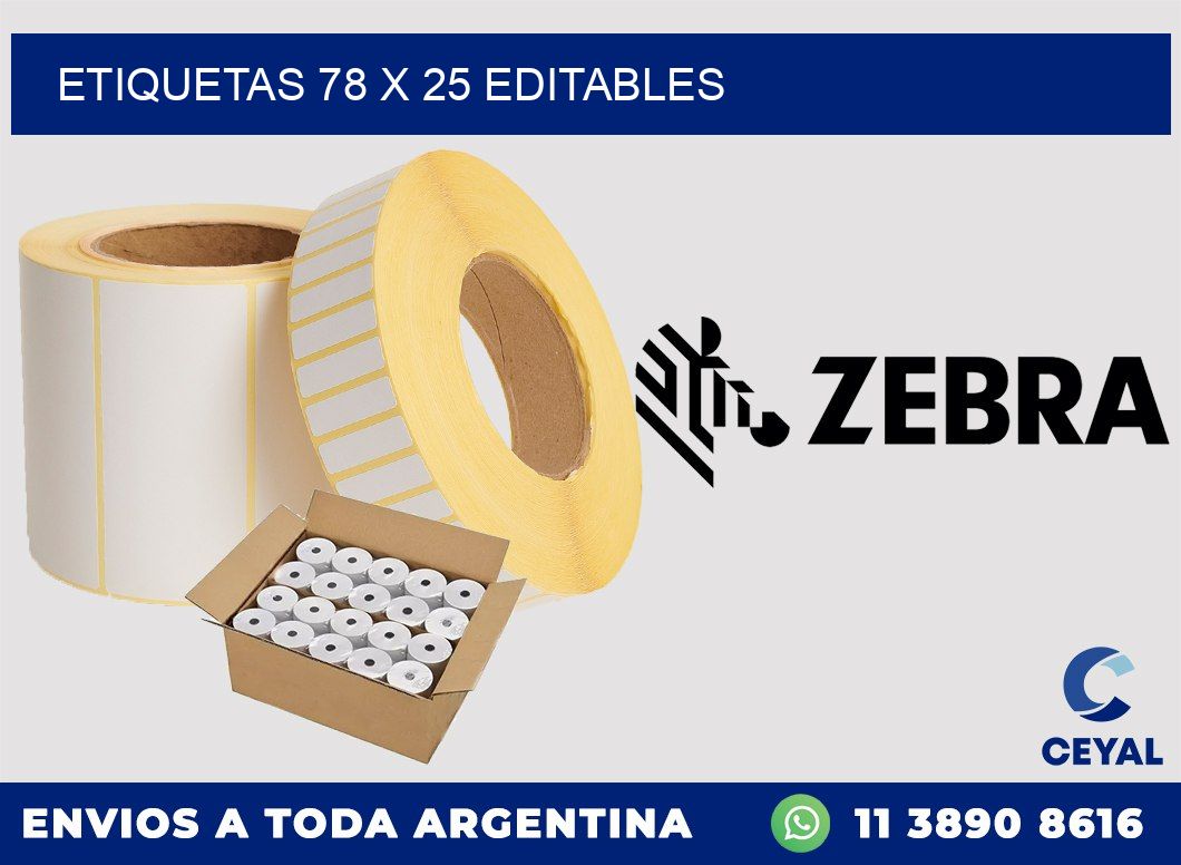 ETIQUETAS 78 x 25 EDITABLES