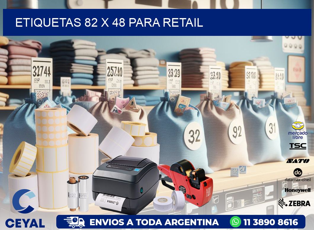ETIQUETAS 82 x 48 PARA RETAIL