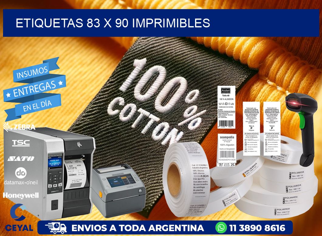 ETIQUETAS 83 x 90 IMPRIMIBLES