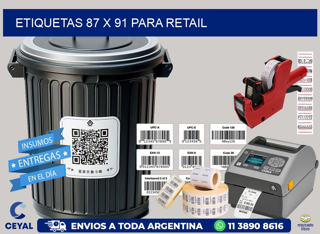 ETIQUETAS 87 x 91 PARA RETAIL