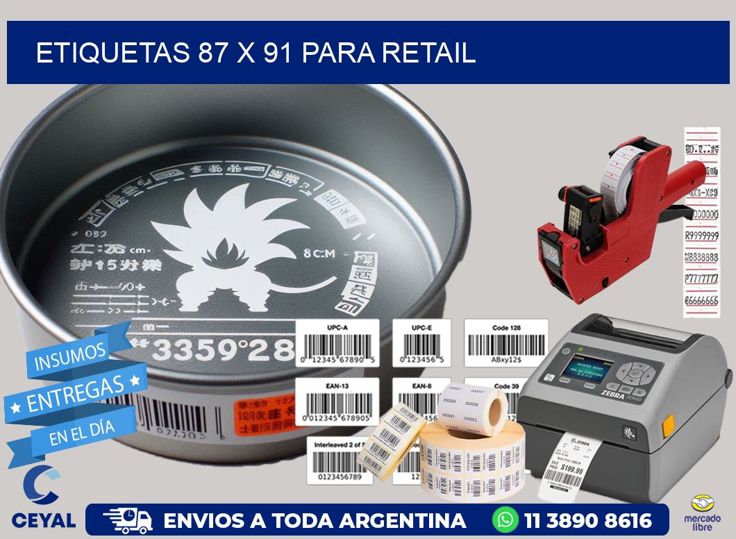 ETIQUETAS 87 x 91 PARA RETAIL