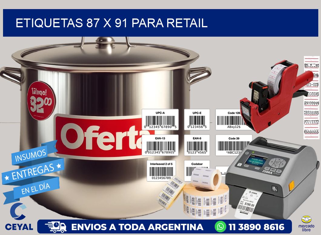 ETIQUETAS 87 x 91 PARA RETAIL