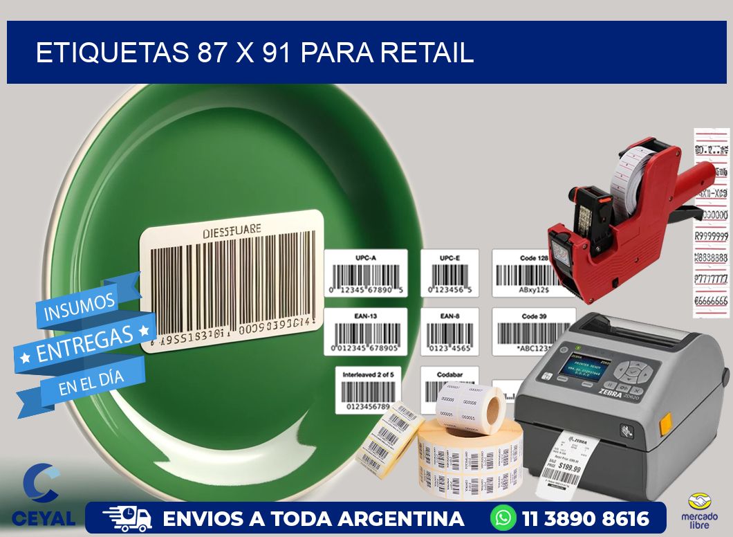 ETIQUETAS 87 x 91 PARA RETAIL