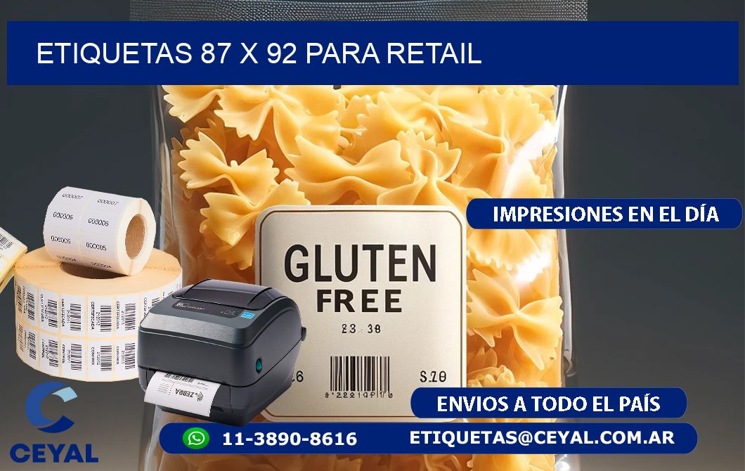 ETIQUETAS 87 x 92 PARA RETAIL