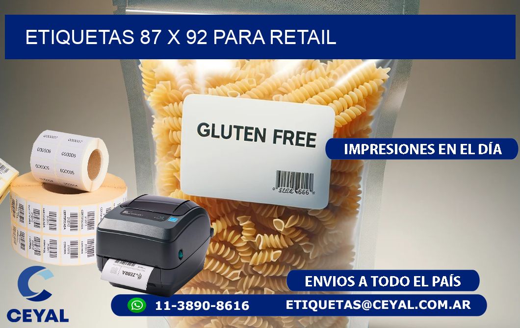 ETIQUETAS 87 x 92 PARA RETAIL