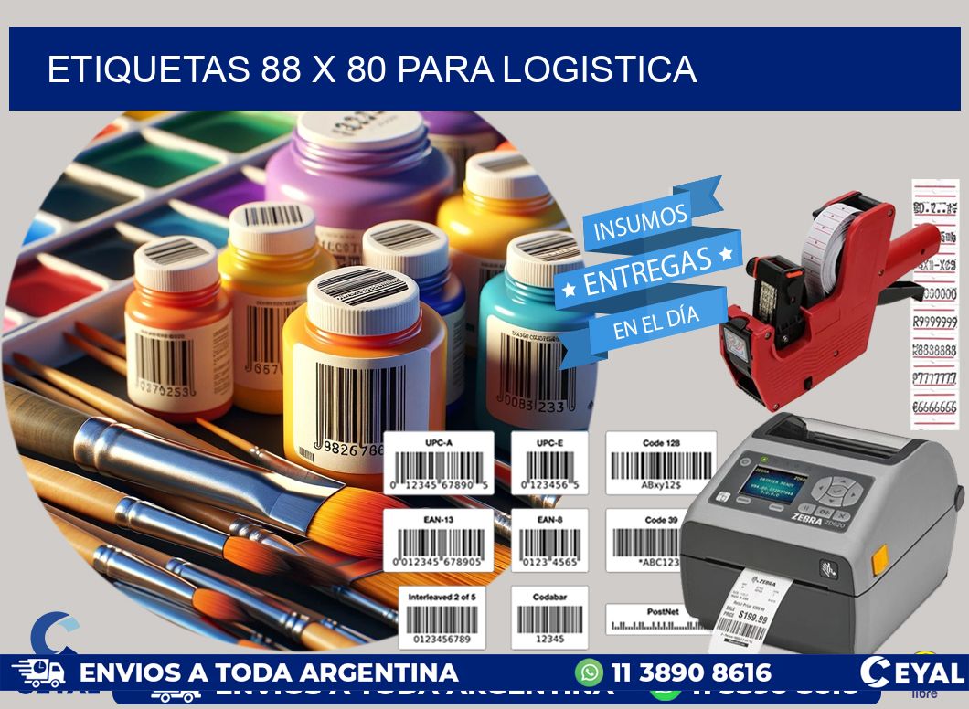ETIQUETAS 88 x 80 PARA LOGISTICA