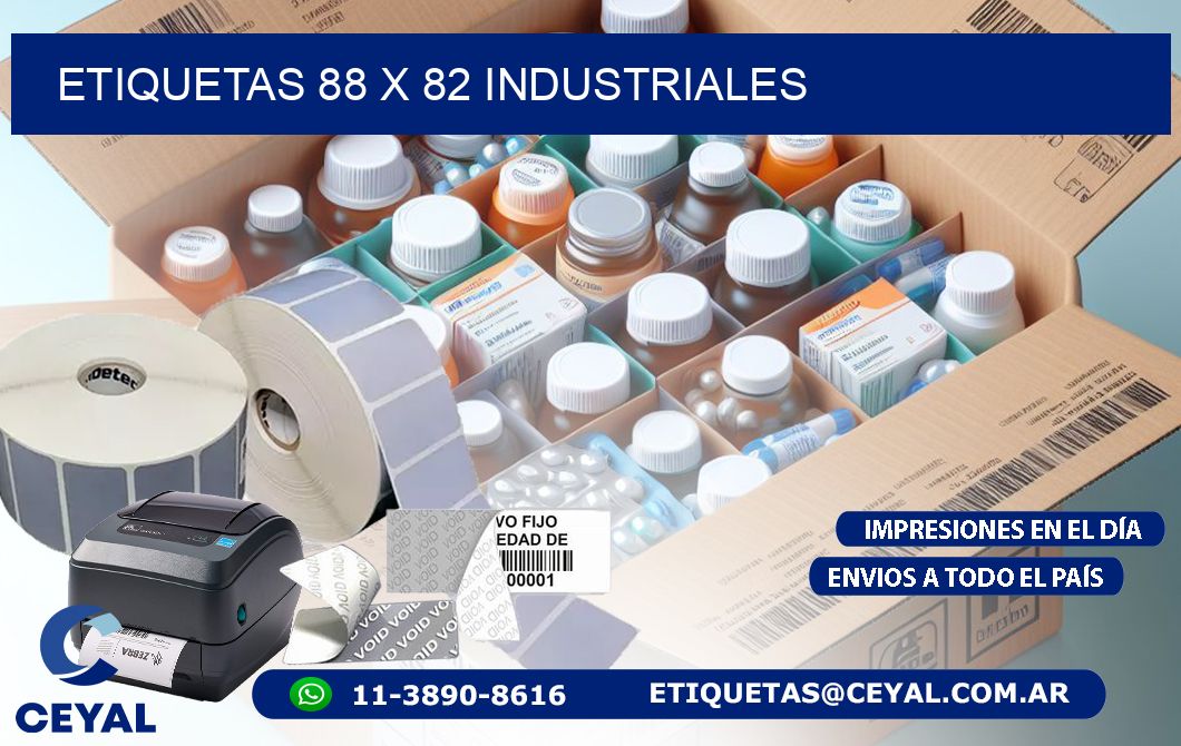 ETIQUETAS 88 x 82 INDUSTRIALES