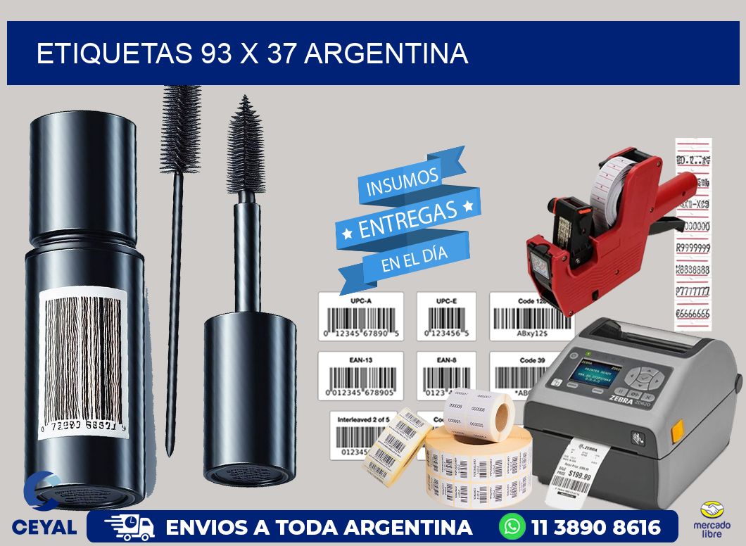 ETIQUETAS 93 x 37 ARGENTINA