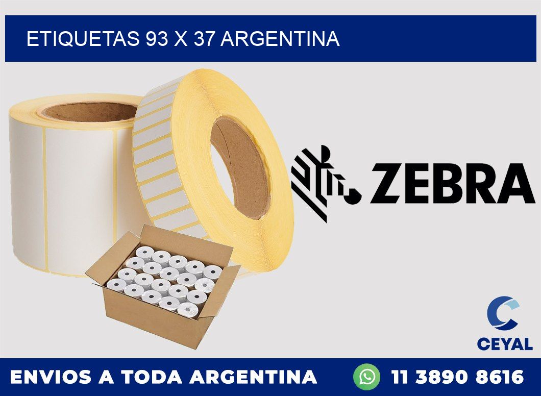 ETIQUETAS 93 x 37 ARGENTINA