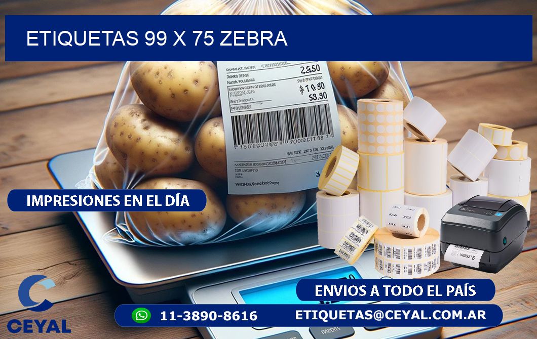 ETIQUETAS 99 x 75 ZEBRA