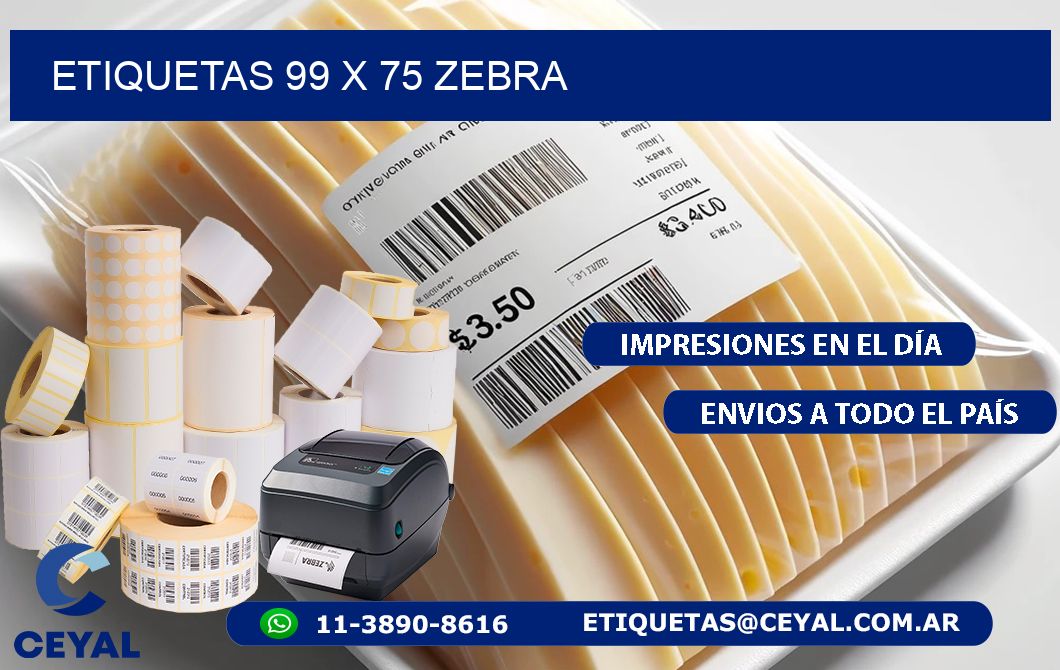 ETIQUETAS 99 x 75 ZEBRA