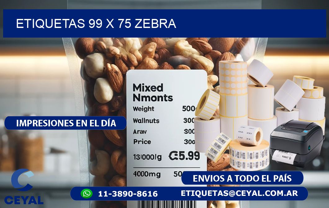 ETIQUETAS 99 x 75 ZEBRA