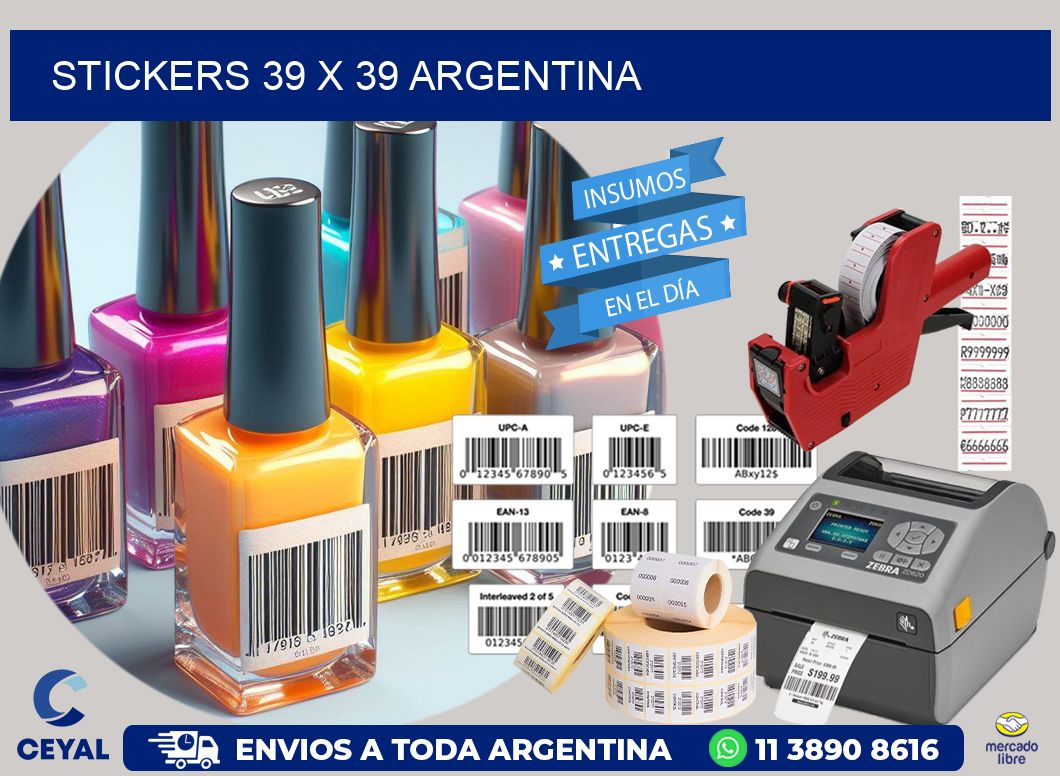STICKERS 39 x 39 ARGENTINA