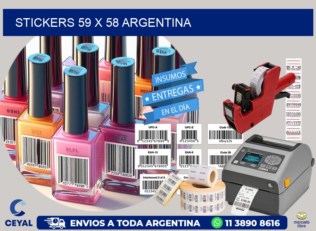 STICKERS 59 x 58 ARGENTINA