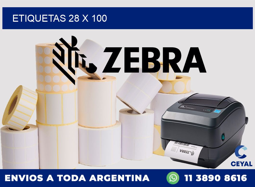 etiquetas 28 x 100