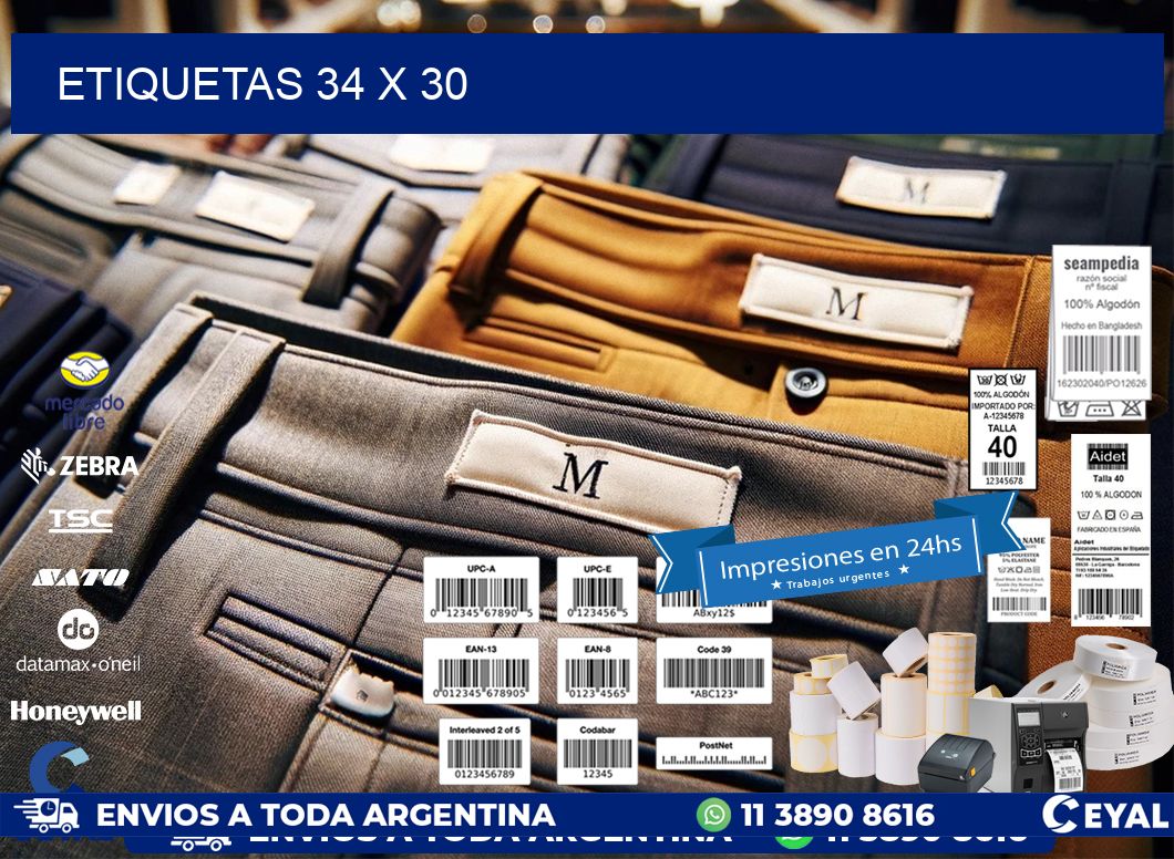 etiquetas 34 x 30