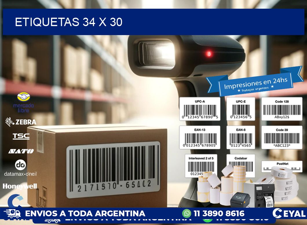 etiquetas 34 x 30
