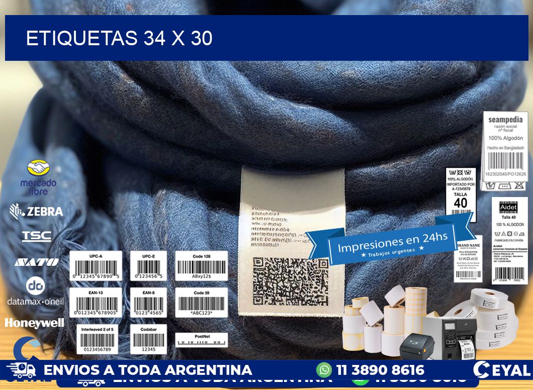 etiquetas 34 x 30