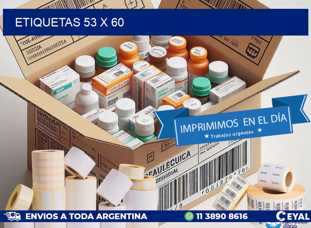 etiquetas 53 x 60