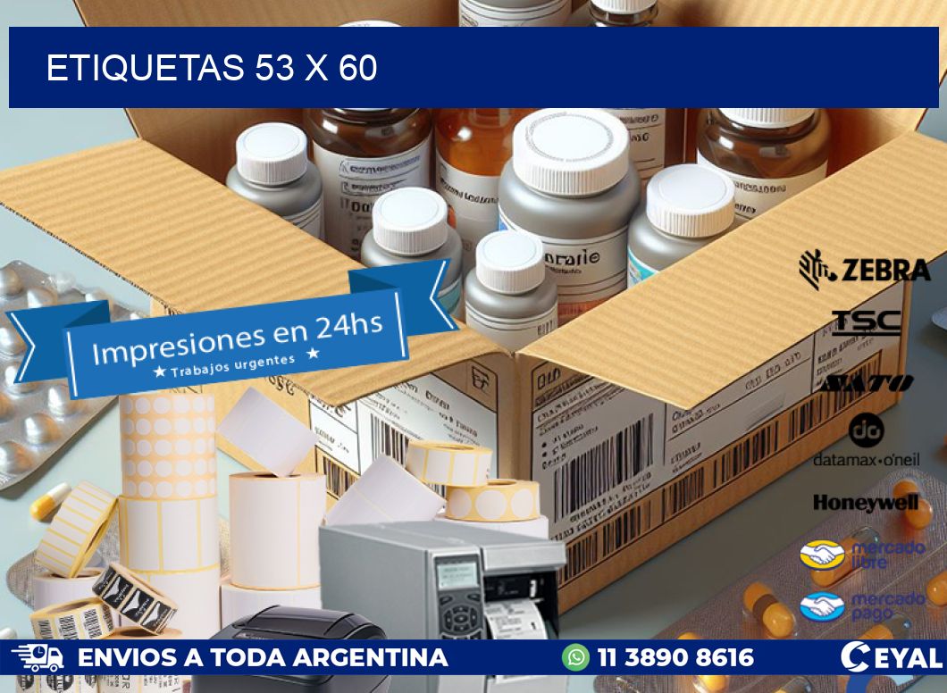 etiquetas 53 x 60