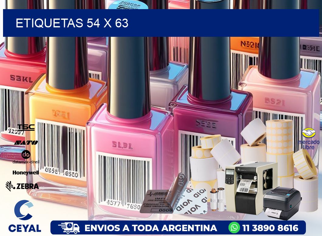 etiquetas 54 x 63