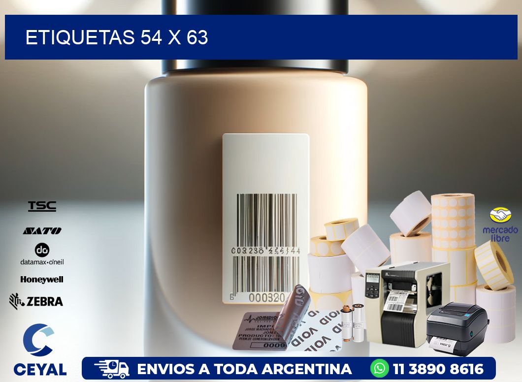 etiquetas 54 x 63