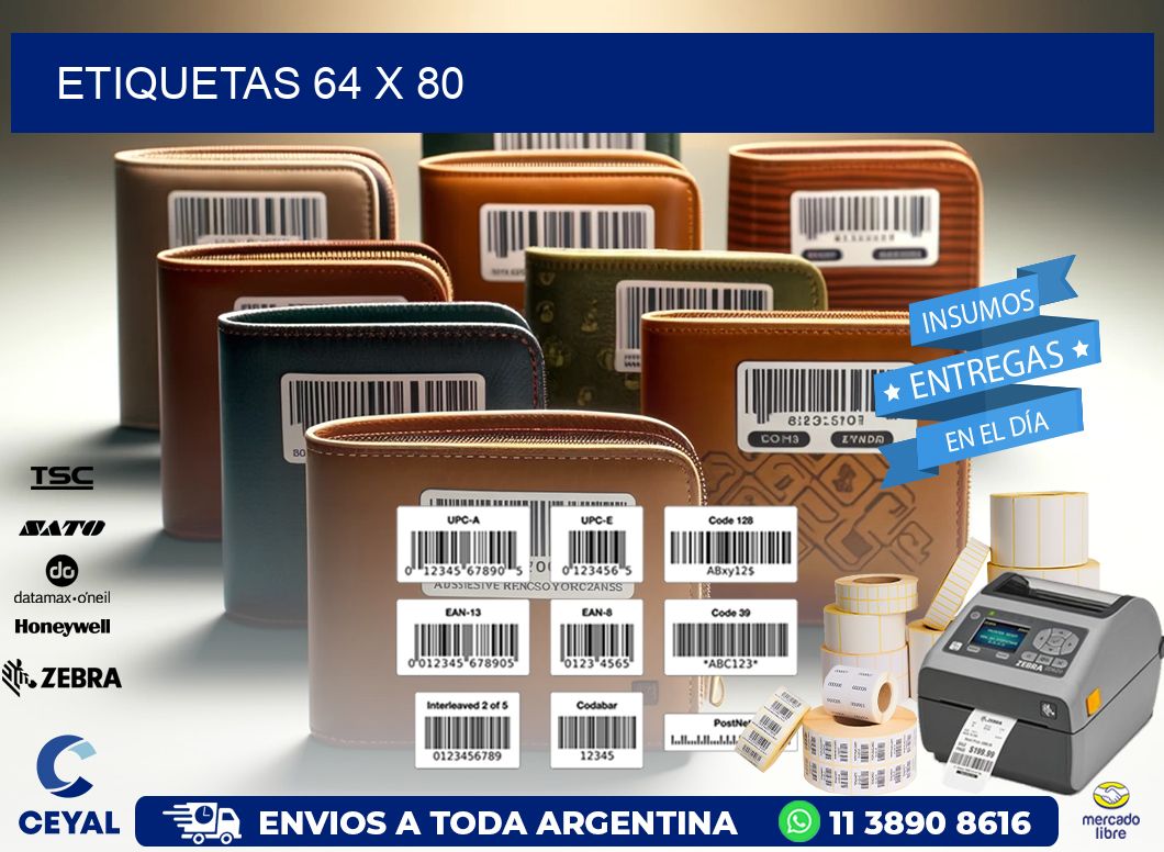 etiquetas 64 x 80