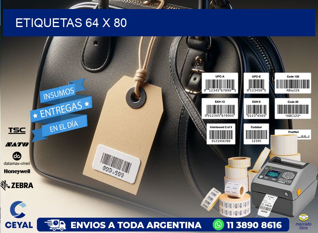etiquetas 64 x 80
