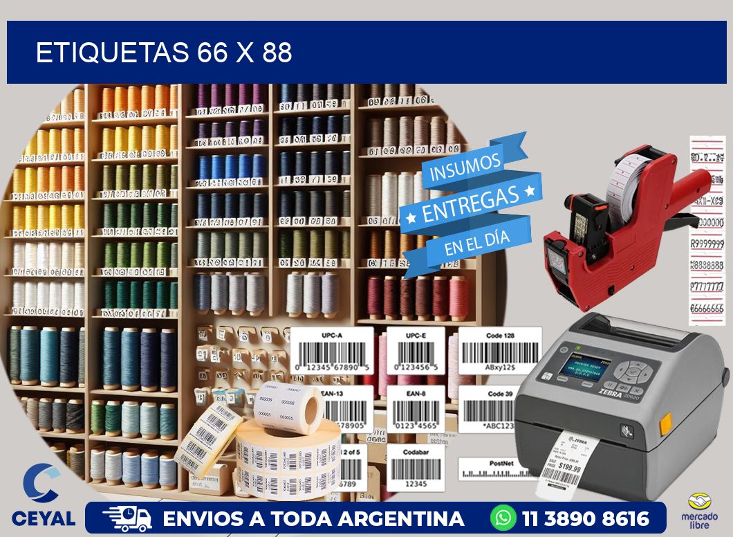 etiquetas 66 x 88