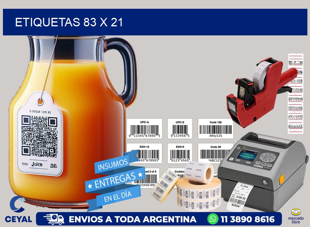 etiquetas 83 x 21