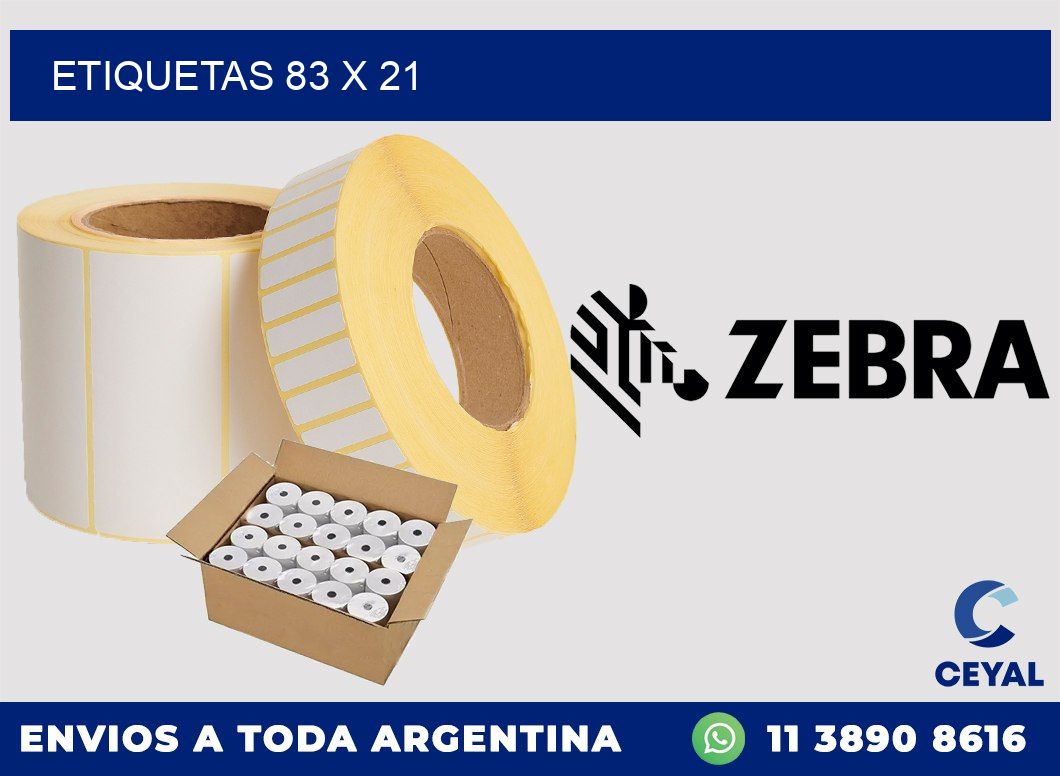 etiquetas 83 x 21