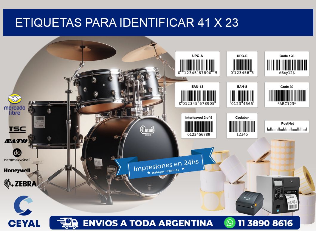 etiquetas para identificar 41 x 23