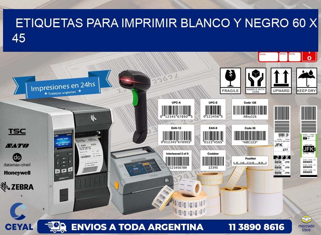 etiquetas para imprimir blanco y negro 60 x 45
