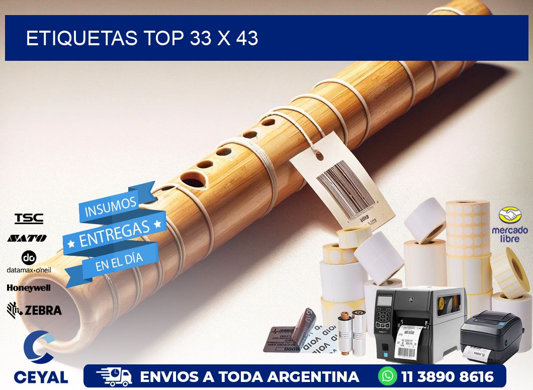 etiquetas top 33 x 43