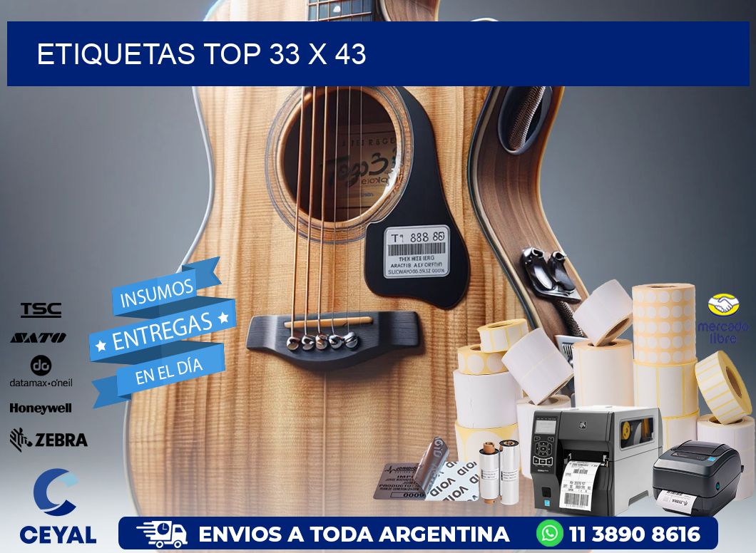 etiquetas top 33 x 43