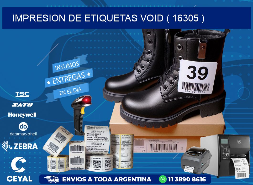 impresion de etiquetas VOID ( 16305 )