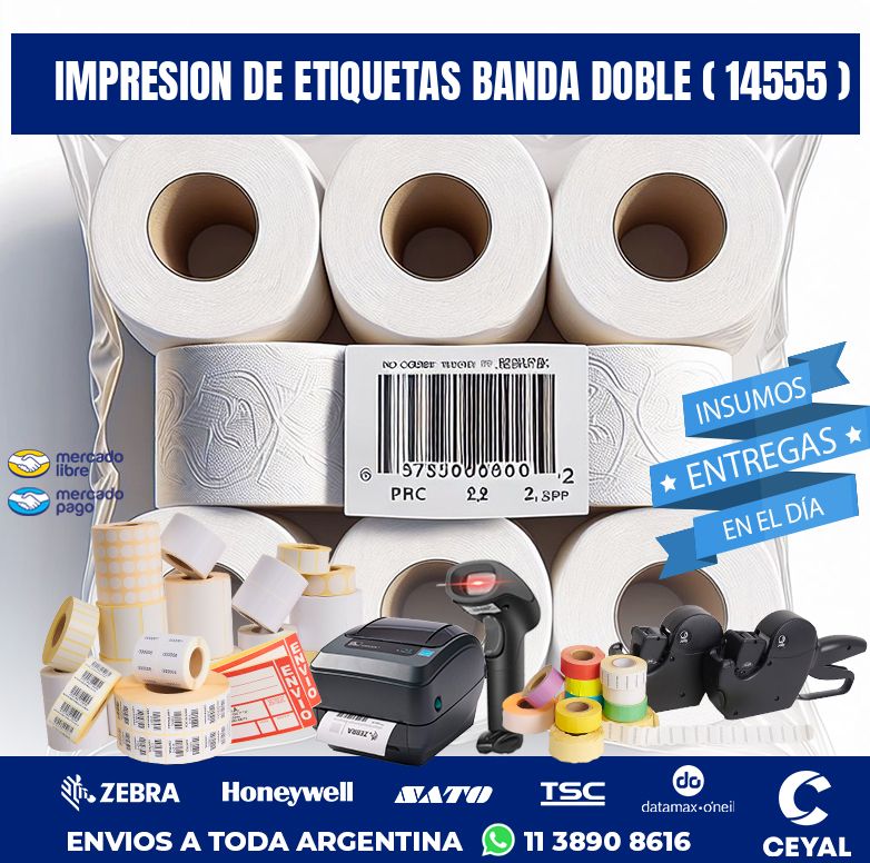 impresion de etiquetas banda doble ( 14555 )