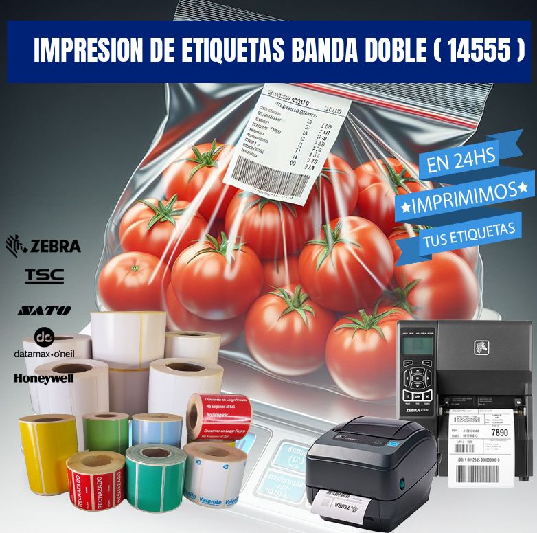 impresion de etiquetas banda doble ( 14555 )