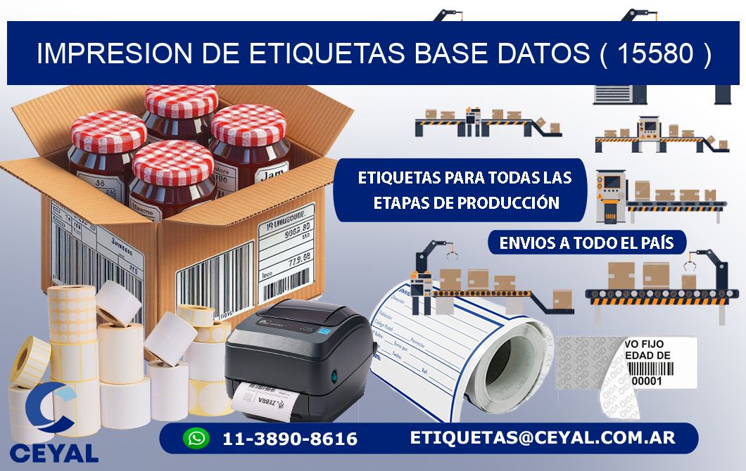 impresion de etiquetas base datos ( 15580 )