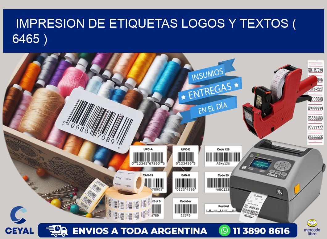impresion de etiquetas logos y textos ( 6465 )