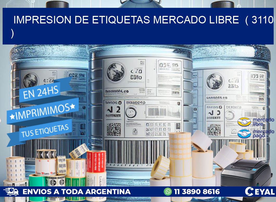 impresion de etiquetas mercado libre ( 3110 )