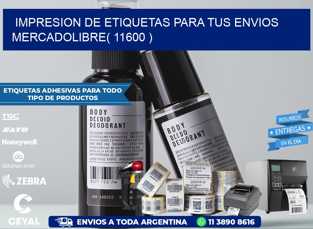impresion de etiquetas para tus envios mercadolibre( 11600 )