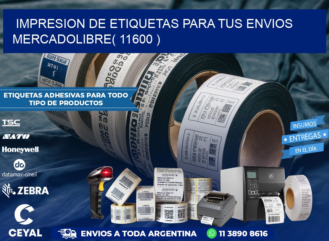 impresion de etiquetas para tus envios mercadolibre( 11600 )