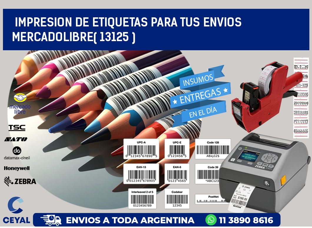 impresion de etiquetas para tus envios mercadolibre( 13125 )