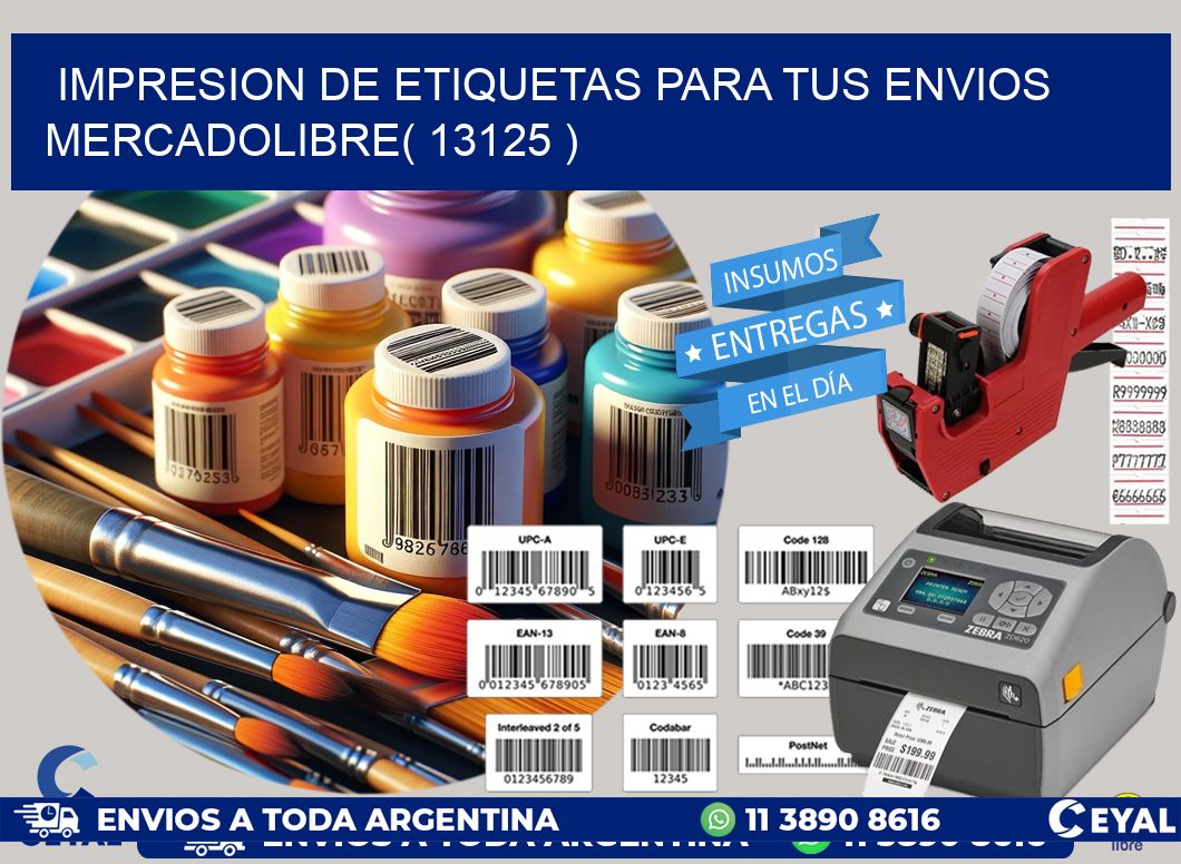 impresion de etiquetas para tus envios mercadolibre( 13125 )