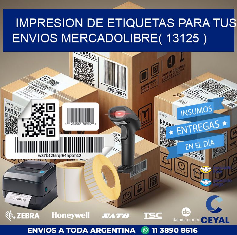 impresion de etiquetas para tus envios mercadolibre( 13125 )