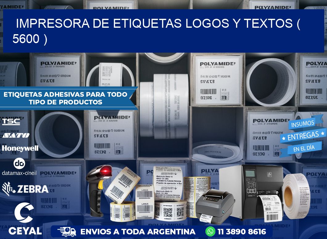 impresora de etiquetas logos y textos ( 5600 )