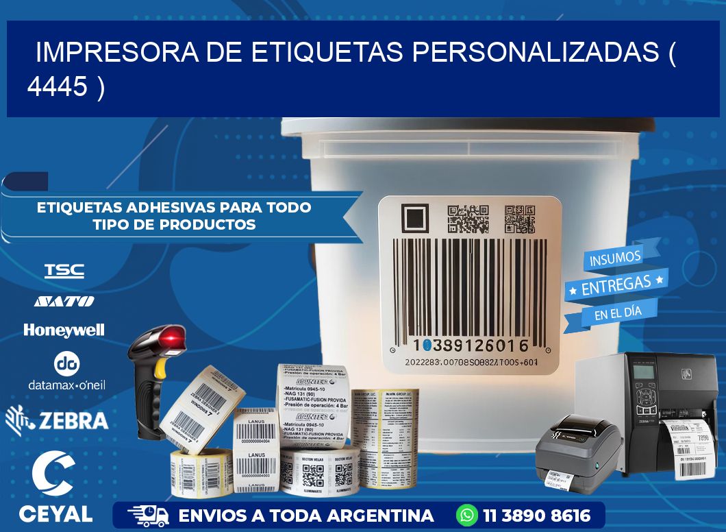 impresora de etiquetas personalizadas ( 4445 )